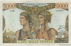 5000 Francs TERRE ET MER FRANCE  1949 F.48.02 VF