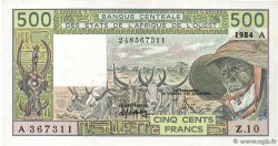 500 Francs ÉTATS DE L AFRIQUE DE L OUEST  1984 P.106Ag