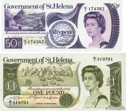 50 Pence et 1 Pound Lot SAINTE HÉLÈNE  1979 P.05a et P.09a