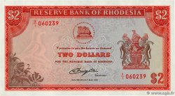 2 Dollars Remplacement RHODESIA  1979 P.39br