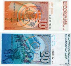 10 et 20 Francs Lot SUISSE  1983 P.53f et P.55e NEUF