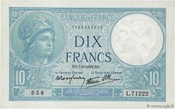 10 Francs MINERVE modifié FRANCE  1939 F.07.06