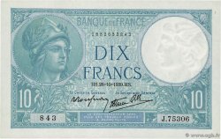 10 Francs MINERVE modifié FRANCE  1939 F.07.13