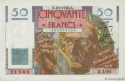 50 Francs LE VERRIER FRANCE  1948 F.20.10 UNC-