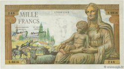 1000 Francs DÉESSE DÉMÉTER FRANCE  1943 F.40.29 SUP
