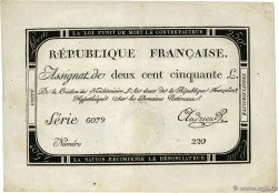 250 Livres FRANCE  1793 Ass.45a XF+
