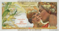 20 NF sur 1000 Francs ÎLE DE LA RÉUNION  1967 P.55b