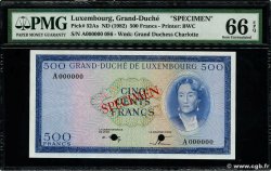 500 Francs Spécimen LUXEMBOURG  1982 P.52As