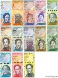 2 à 100000 Bolivares  Lot VENEZUELA  2007 P.088 au P.100 pr.NEUF
