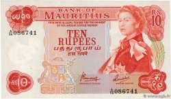 10 Rupees MAURITIUS  1967 P.31c AU-