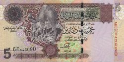 5 Dinars LIBYA  2004 P.69a