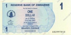 1 Dollar ZIMBABWE  2006 P.37 NEUF