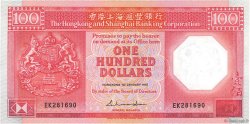 100 Dollars HONG KONG  1987 P.194a SPL