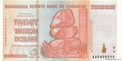 20 Trillions Dollars ZIMBABWE 2008 P.89 UNC