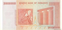 20 Trillions Dollars ZIMBABWE 2008 P.89 UNC