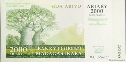 10000 Francs - 2000 Ariary Commémoratif MADAGASCAR  2007 P.093