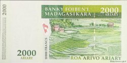10000 Francs - 2000 Ariary Commémoratif MADAGASCAR  2007 P.093 UNC