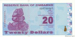 20 Dollars ZIMBABWE  2009 P.95 UNC