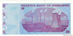 20 Dollars ZIMBABUE  2009 P.95 FDC
