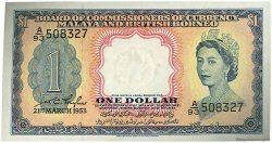 1 Dollar MALAISIE et BORNEO BRITANNIQUE  1953 P.01a SPL+