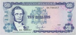 10 Dollars JAMAICA  1987 P.71b