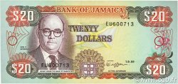 20 Dollars JAMAICA  1989 P.72c