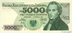 5000 Zlotych POLAND  1982 P.150a UNC