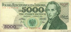 5000 Zlotych POLOGNE  1982 P.150a TB