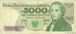 5000 Zlotych POLOGNE  1988 P.150c TB à TTB