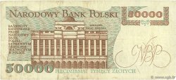 50000 Zlotych POLOGNE  1989 P.153a TB