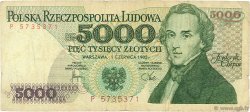 5000 Zlotych POLOGNE  1982 P.150a B