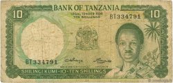 10 Shillings TANZANIE  1966 P.02b B+