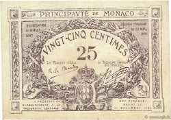 25 Centimes MONACO  1921 P.02b