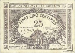25 Centimes MONACO  1921 P.02b TB+