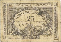 25 Centimes MONACO  1921 P.02c