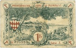 1 Franc MONACO  1920 P.05 B