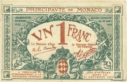 1 Franc MONACO  1920 P.05 pr.TTB
