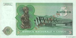 5 Zaïres Spécimen RÉPUBLIQUE DÉMOCRATIQUE DU CONGO  1971 P.014s pr.NEUF