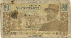 20 Francs Émile Gentil ÎLE DE LA RÉUNION  1946 P.43a B