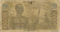 20 Francs Émile Gentil ÎLE DE LA RÉUNION  1946 P.43a B