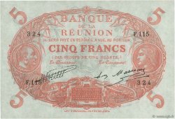 5 Francs Cabasson rouge ÎLE DE LA RÉUNION  1930 P.14 pr.NEUF