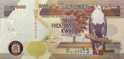 5000 Kwacha ZAMBIA  2012 P.45h