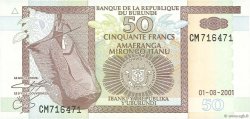 50 Francs BURUNDI  2001 P.36c NEUF