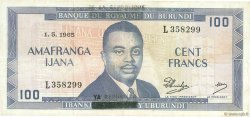 100 Francs BURUNDI  1965 P.17a TTB