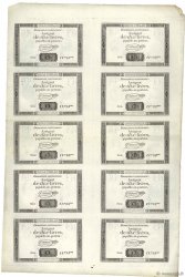 10 Livres filigrane républicain Planche FRANCE  1792 Ass.36c
