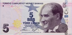 5 Turk Lirasi TURQUIE  2013 P.New NEUF