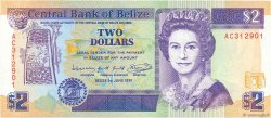 2 Dollars BELIZE  1991 P.52b UNC-