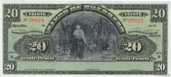 20 Pesos Non émis MEXIQUE Guerrero 1906 PS.0300b NEUF