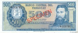 500 Guaranies Spécimen PARAGUAY  1979 P.CS1