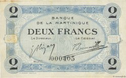 2 Francs MARTINIQUE  1915 P.11 TTB